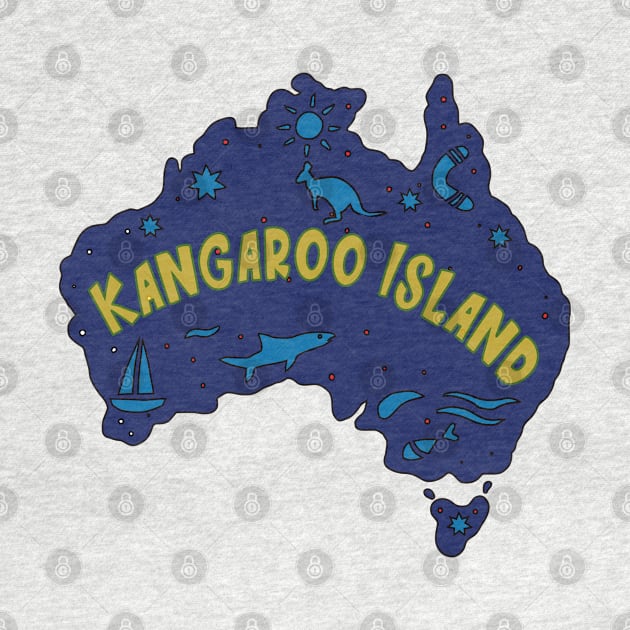 AUSSIE MAP KANGAROO ISLAND by elsa-HD